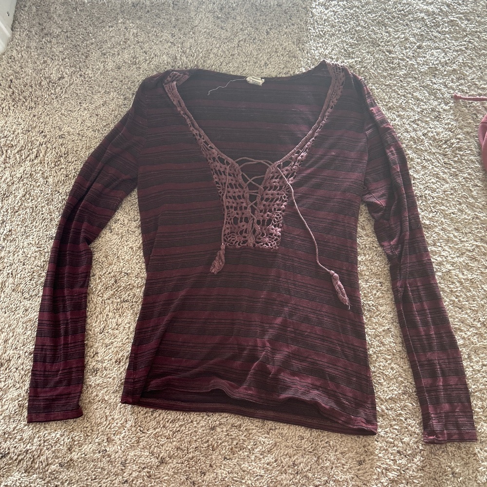 Henley long sleeved shirt